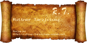 Ruttner Tarziciusz névjegykártya